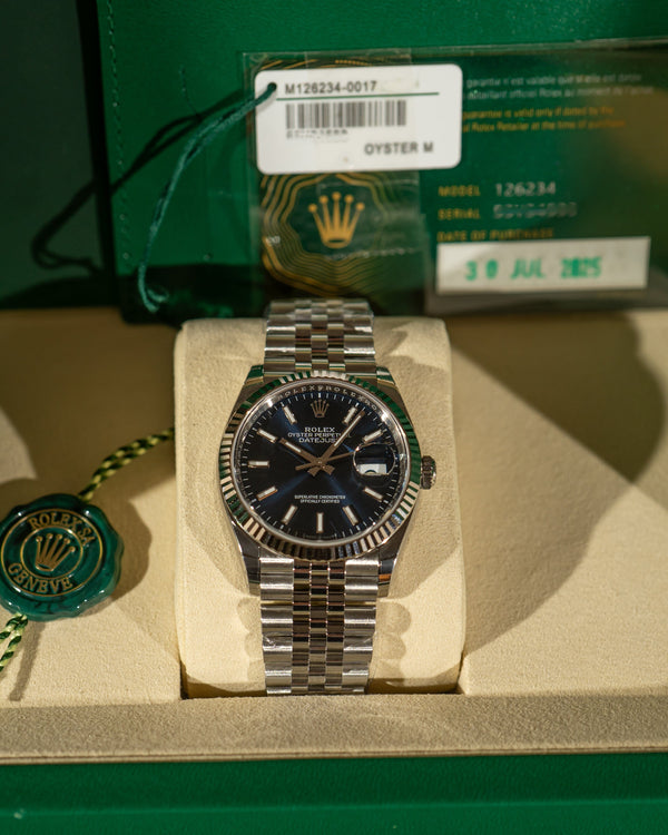 Rolex Datejust 36 126234 – Blue Dial – Full Set & Unworn with Stickers (2025)