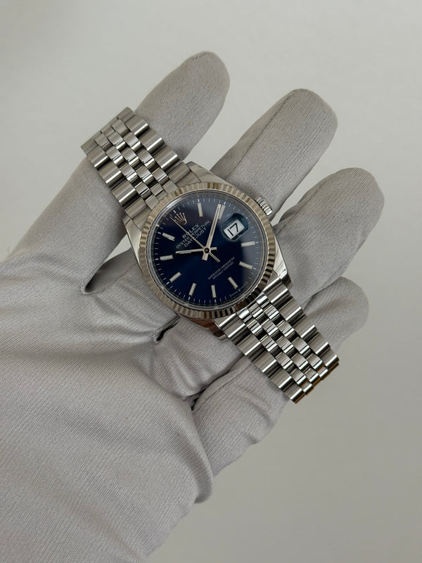 Rolex Watch Datejust 36 126234 - Blue Dial Jubilee - Full Set with Rolex CPO - 2020