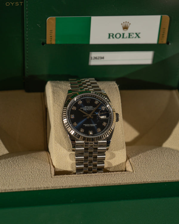Rolex Datejust 36 126234 – Blue Diamond Dial – Full Set (2019)