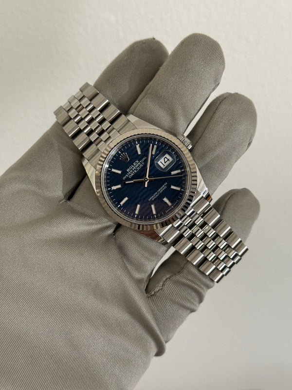 Rolex Watch Datejust 36 126234 - Blue Fluted Motif Dial - Card Only - 2024