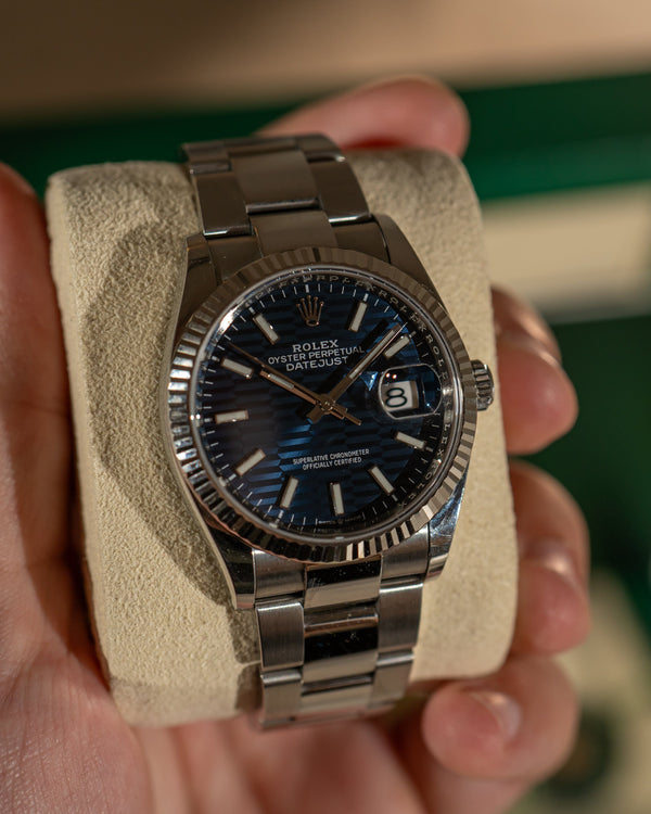 Rolex Datejust 36 126234 – Blue Motif Dial – Full Set (2022)