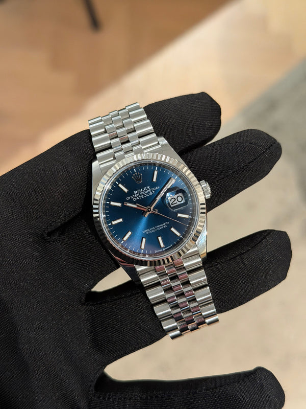 Rolex Watch Datejust 36 126234 - Blue Sunburst Dial - Full Set (2020)
