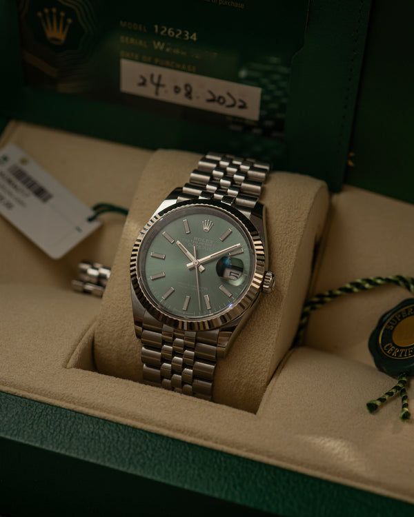 Rolex Datejust 36 126234 – Green Dial – Box & Card (2022) - White tag - Swedish sold