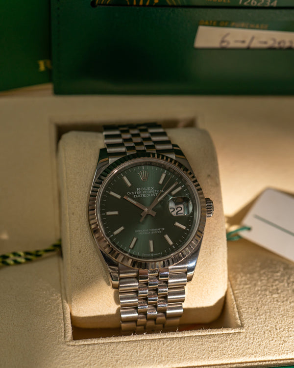 Rolex Datejust 36 126234 - Green Dial - Full Set (2022)
