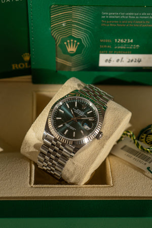Rolex Datejust 36 126234 – Mint Green Dial – Full Set (2024)