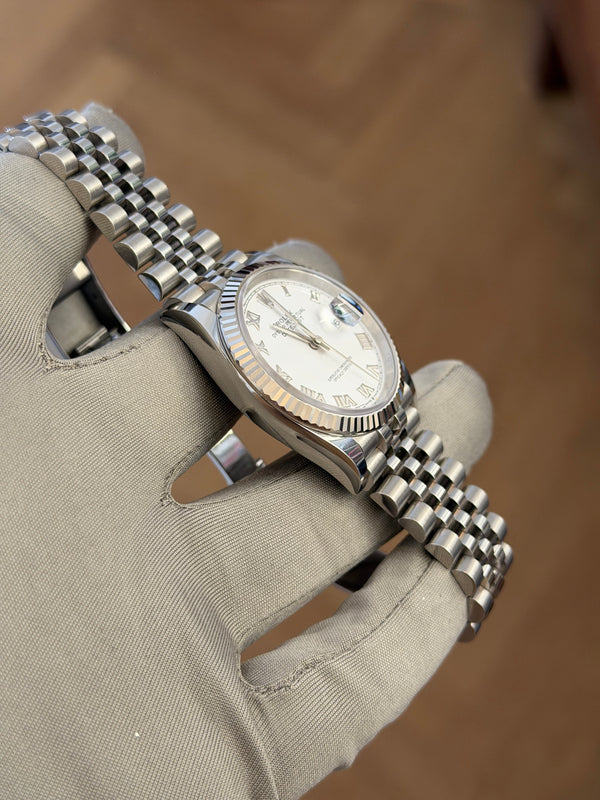 Rolex Datejust 36 126234 - White Roman Dial - Jubilee - Full Set (2022)