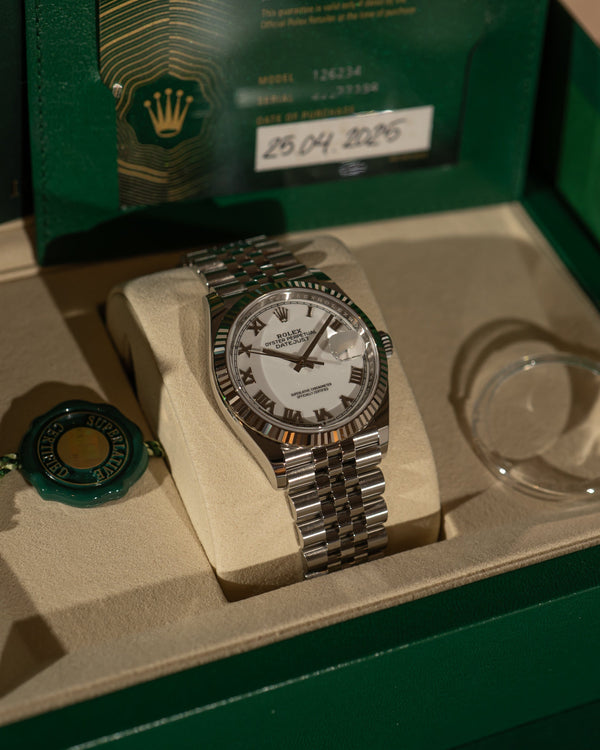 Rolex Datejust 36 126234 – White Roman Dial – Unworn & Full Set (2025) - Inc. 25% VAT
