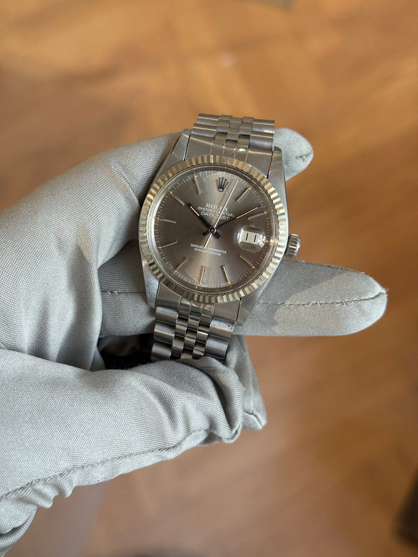 Rolex Watch Datejust 36 16030 - Grey Dial - Jubilee - Box & Papers - 1981