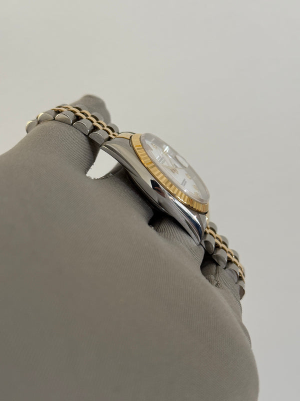 Rolex Watch Datejust 36 16233 - White Diamond Dial Two-Tone - Papers - 1997