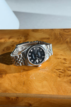 Rolex Watch Datejust 36 16234 - Black Diamond Dial - Jubilee - Watch Only (2000)