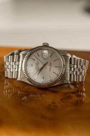 Rolex Watch Datejust 36 16234 - Silver Stick Dial on Jubilee - Watch Only - c. 2000