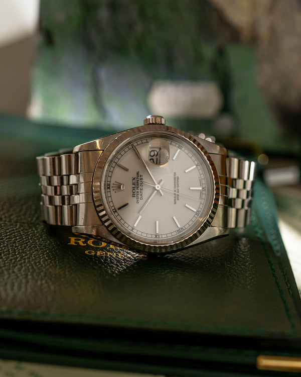 Rolex Watch Datejust 36 16234 - White Dial - Box & Papers - 2002