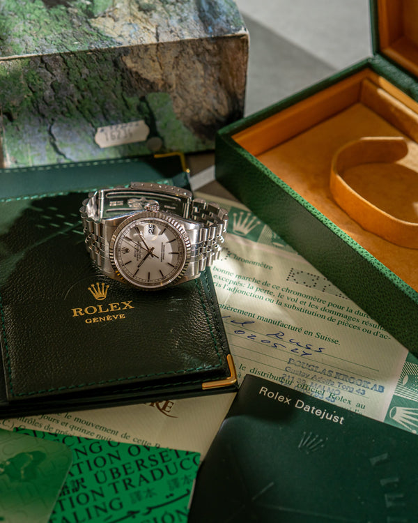 Rolex Watch Datejust 36 16234 - White Dial - Box & Papers - 2002