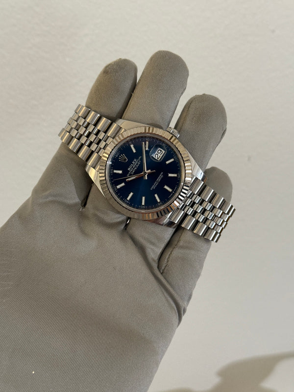 Rolex Watch Datejust 41 126334 - Blue Dial Fluted Bezel Jubilee - Box & Card - 2022
