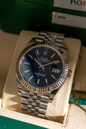 Rolex Watch Datejust 41 126334 - Blue Dial Jubilee - Full Set (2019)