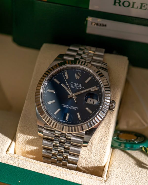 Rolex Watch Datejust 41 126334 - Blue Dial Jubilee - Full Set (2019)