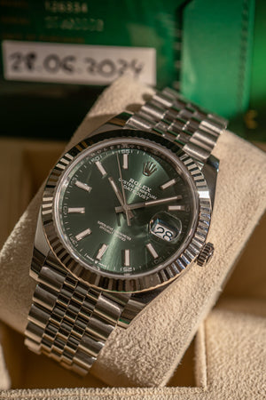 Rolex Datejust 41 126334 - Green Dial - Full Set (2024)
