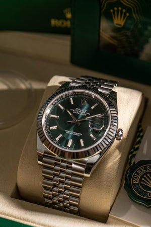 Rolex Watch Datejust 41 126334 - Mint Green Dial - Jubilee - Full Set (2025)