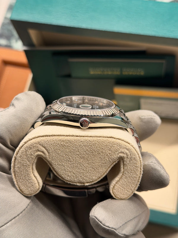 Rolex Datejust 41 126334 - Rhodium Diamond Dial - Jubilee - Full Set (2018)