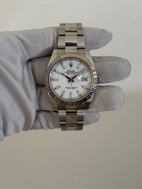 Rolex Watch Datejust 41 126334 - White Dial - Full Set - 2022