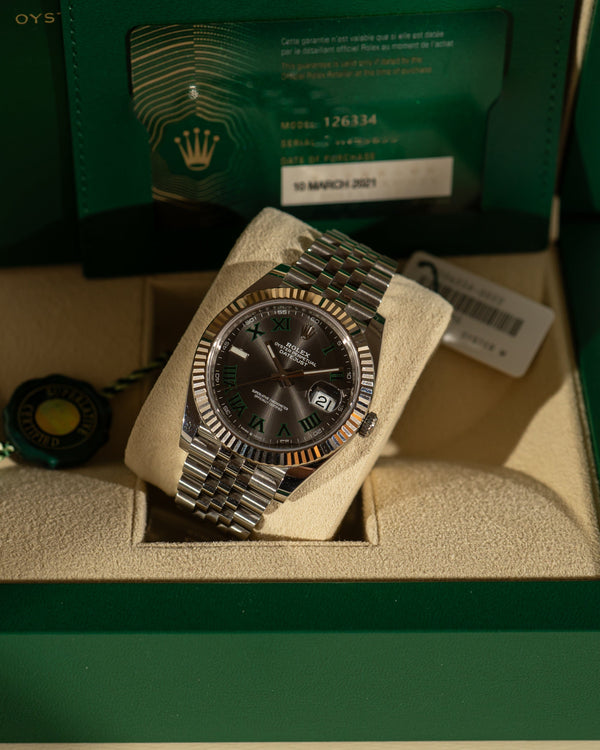 Rolex Datejust 41 126334 – Wimbledon Dial – Full Set (2021)