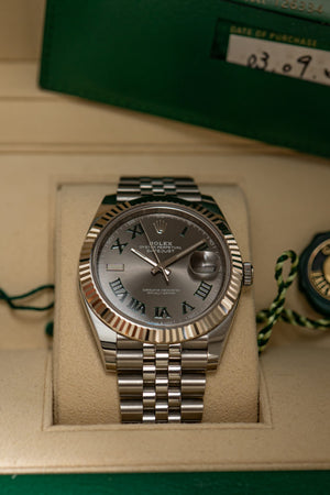 Rolex Watch Datejust 41 126334 - Wimbledon Dial - Jubilee - Full Set - 2020
