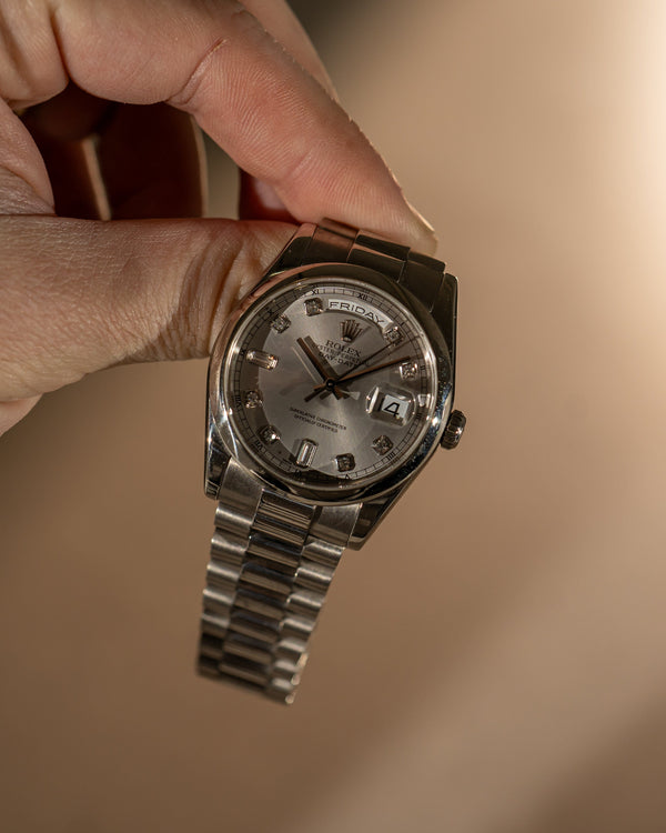 Rolex Day-Date 118209 – Grey Diamond Dial (Circa 2001)