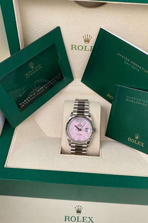 Rolex Day-Date 128239 Opal - Pink Diamond Dial - Full Set (2023)