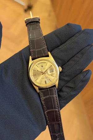 Rolex Watch Day-Date 1803 - Yellow Gold Champagne Dial - RSC Service Papers - 1967