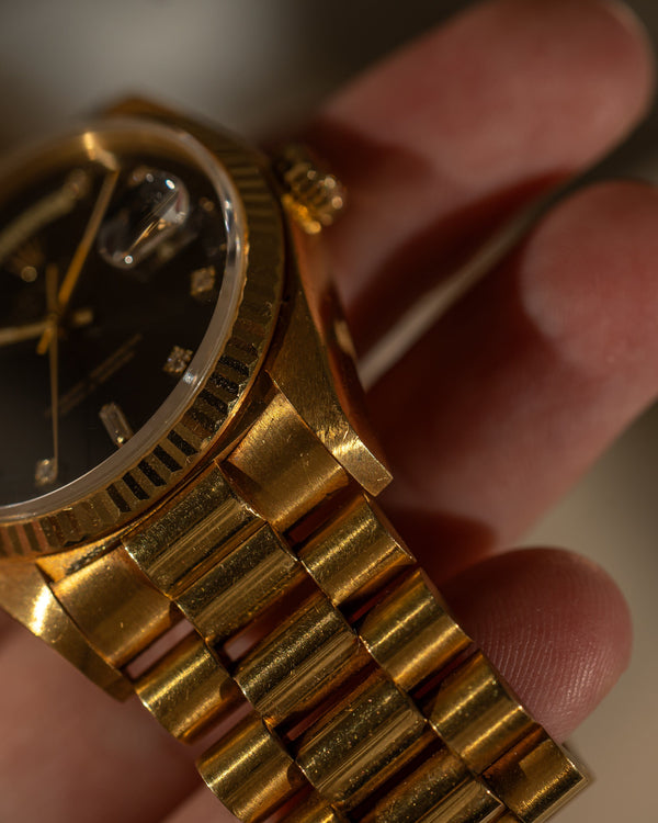 Rolex Day-Date 18038 – Black Diamond Dial (ca. 1987)