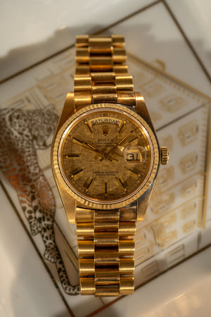 Rolex Day-Date 18038 – Linen Dial – Unpolished (ca. 1984)