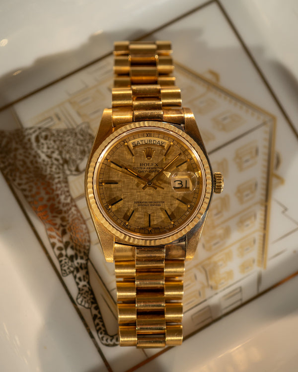Rolex Day-Date 18038 – Linen Dial – Unpolished (ca. 1984)