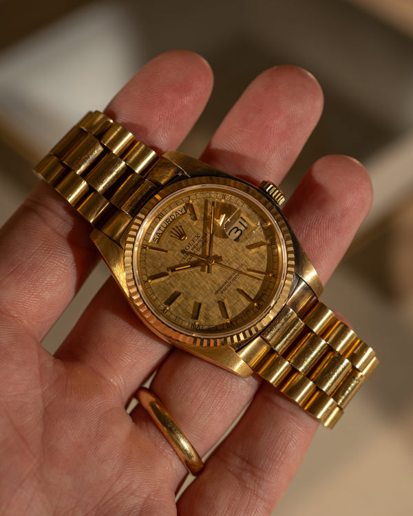 Rolex Day-Date 18038 – Linen Dial – Unpolished (ca. 1984)