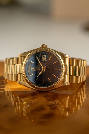 Rolex Watch Day-Date 18038 - Yellow Gold - Blue Jubilee Dial - Watch Only (1979)