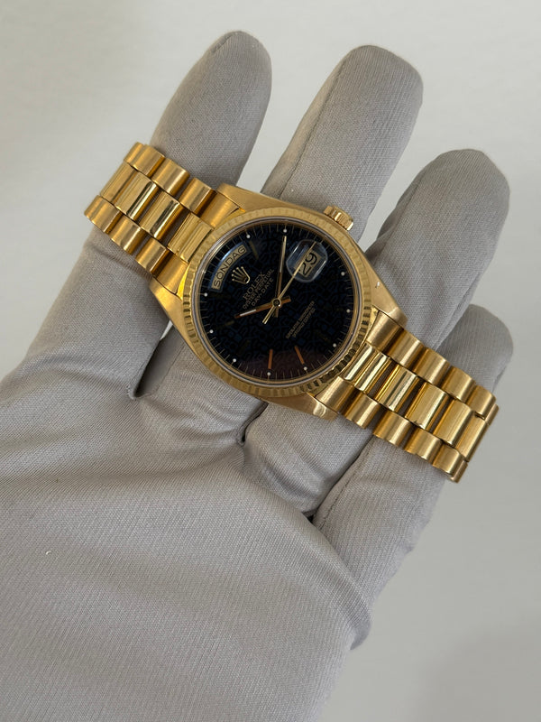 Rolex Watch Day-Date 18038 - Yellow Gold - Blue Jubilee Dial - Watch Only (1979)