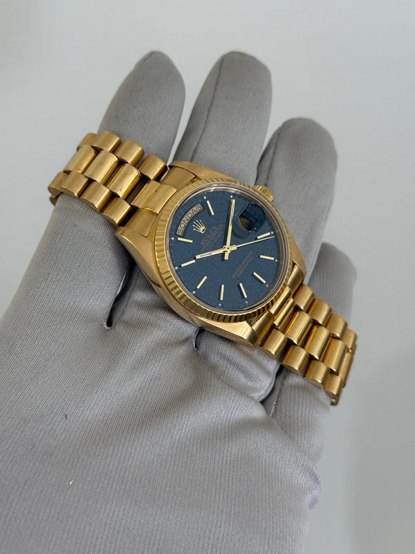 Rolex Watch Day-Date 18038 - Yellow Gold - Blue Jubilee Dial - Watch Only (1979)