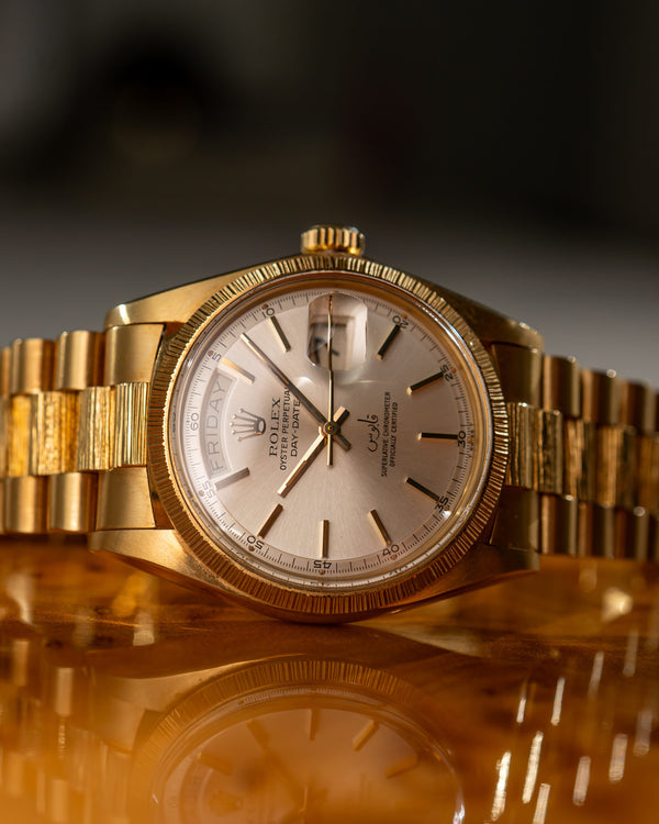 Rolex Watch Day-Date 1807 - Qaboos Dial - Bark Finish - Watch Only (1973)