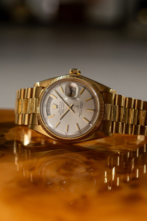Rolex Watch Day-Date 1807 - Qaboos Dial - Bark Finish - Watch Only (1973)