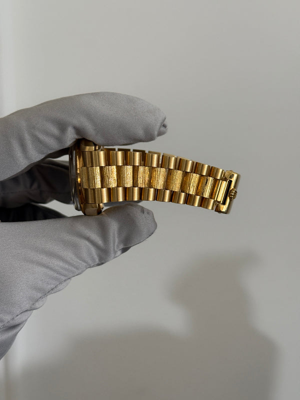 Rolex Watch Day-Date 1807 - Qaboos Dial - Bark Finish - Watch Only (1973)