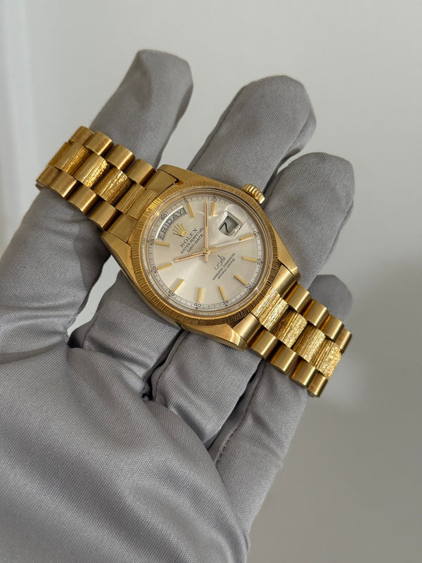 Rolex Watch Day-Date 1807 - Qaboos Dial - Bark Finish - Watch Only (1973)