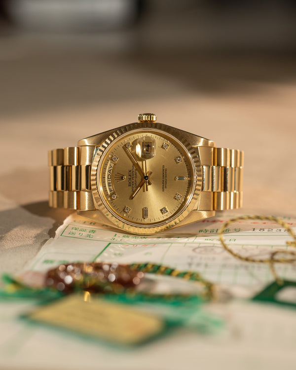 Rolex Day-Date 18238 – Champagne Diamond Dial (ca. 1990)