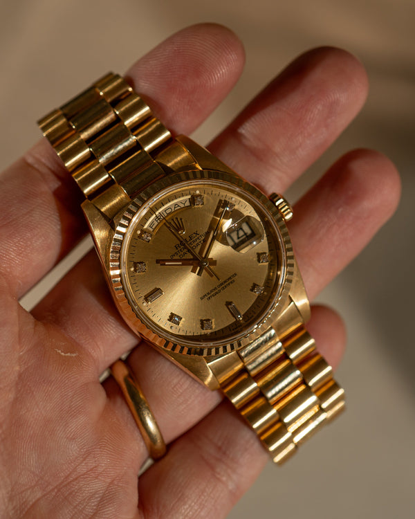 Rolex Day-Date 18238 – Champagne Diamond Dial (ca. 1990)