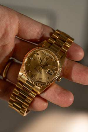 Rolex Day-Date 18238 – Champagne Diamond Dial (ca. 1990)