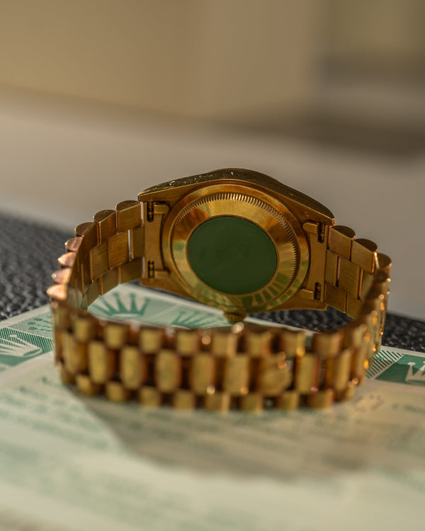 Rolex Day-Date 18238 – Rare Diamond Dial – Unpolished – With Papers (LC100)