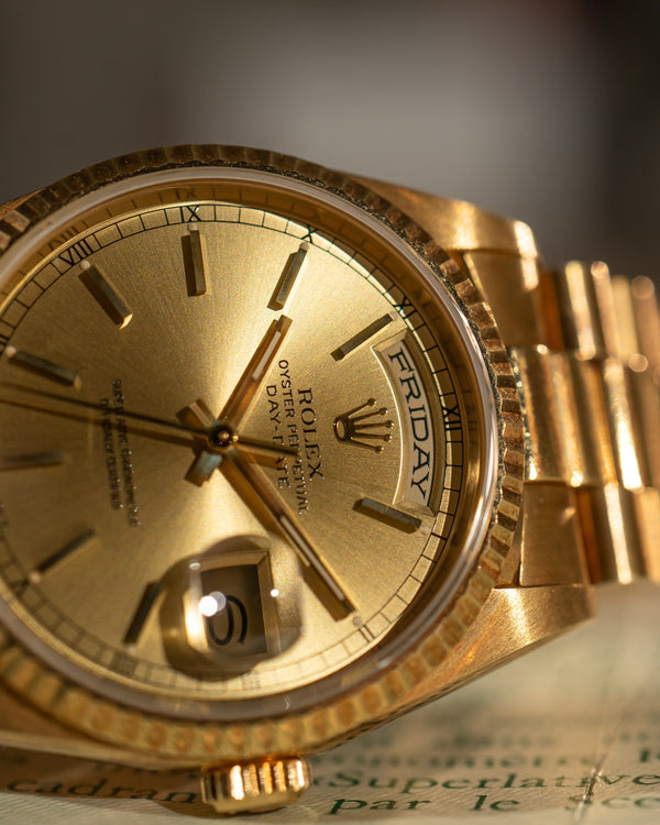 Rolex Day-Date 18238 - Unpolished - With German papers & tag (1990)