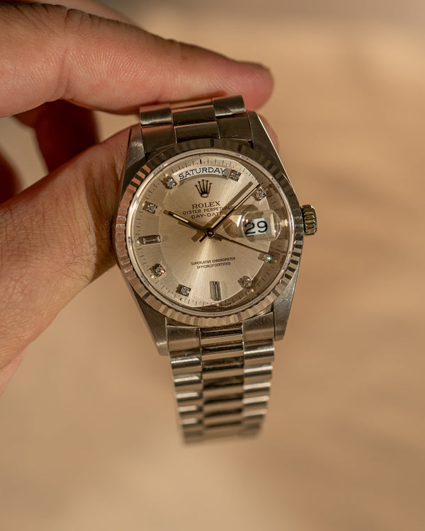 Rolex Day-Date 18239 – White Gold – Diamond Dial (ca. 1991)