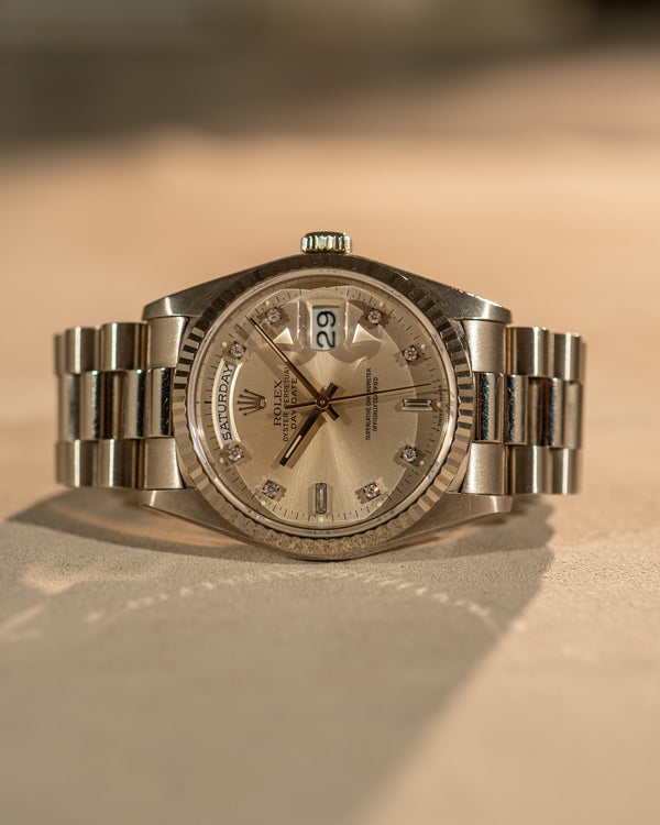 Rolex Day-Date 18239 – White Gold – Diamond Dial (ca. 1991)