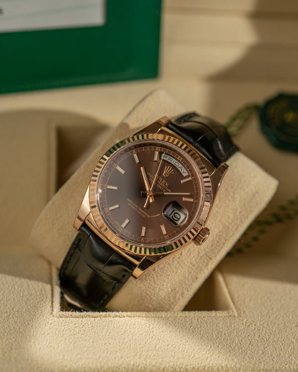 Rolex Day-Date 36 118135 - Everose Gold - Box & Card (2016)