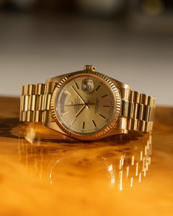 Rolex Watch Day-Date 36 18038 - Yellow Gold Champagne - Watch Only (ca. 1987)