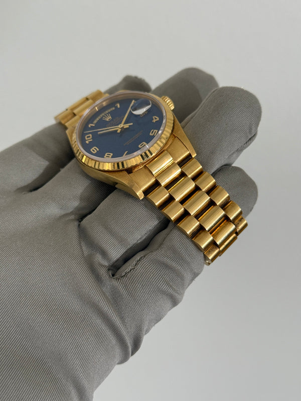 Rolex Watch Day-Date 36 18238 - Blue Arabic Jubilee Dial - Watch Only (ca. 1990)